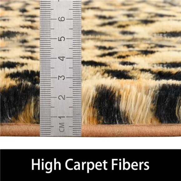 Fluffy Leopard Rug,Premium Cheetah Print Rugs, Soft Comfy Faux Fur Animal Carpet - Picture 6 of 7